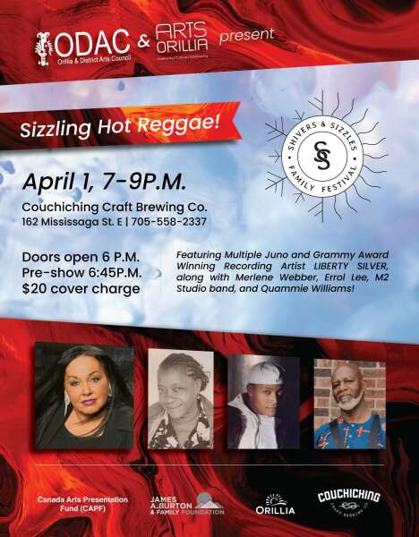 Sizzling HOT Reggae Performance April 1 at Couchiching Craft Brewery Co.